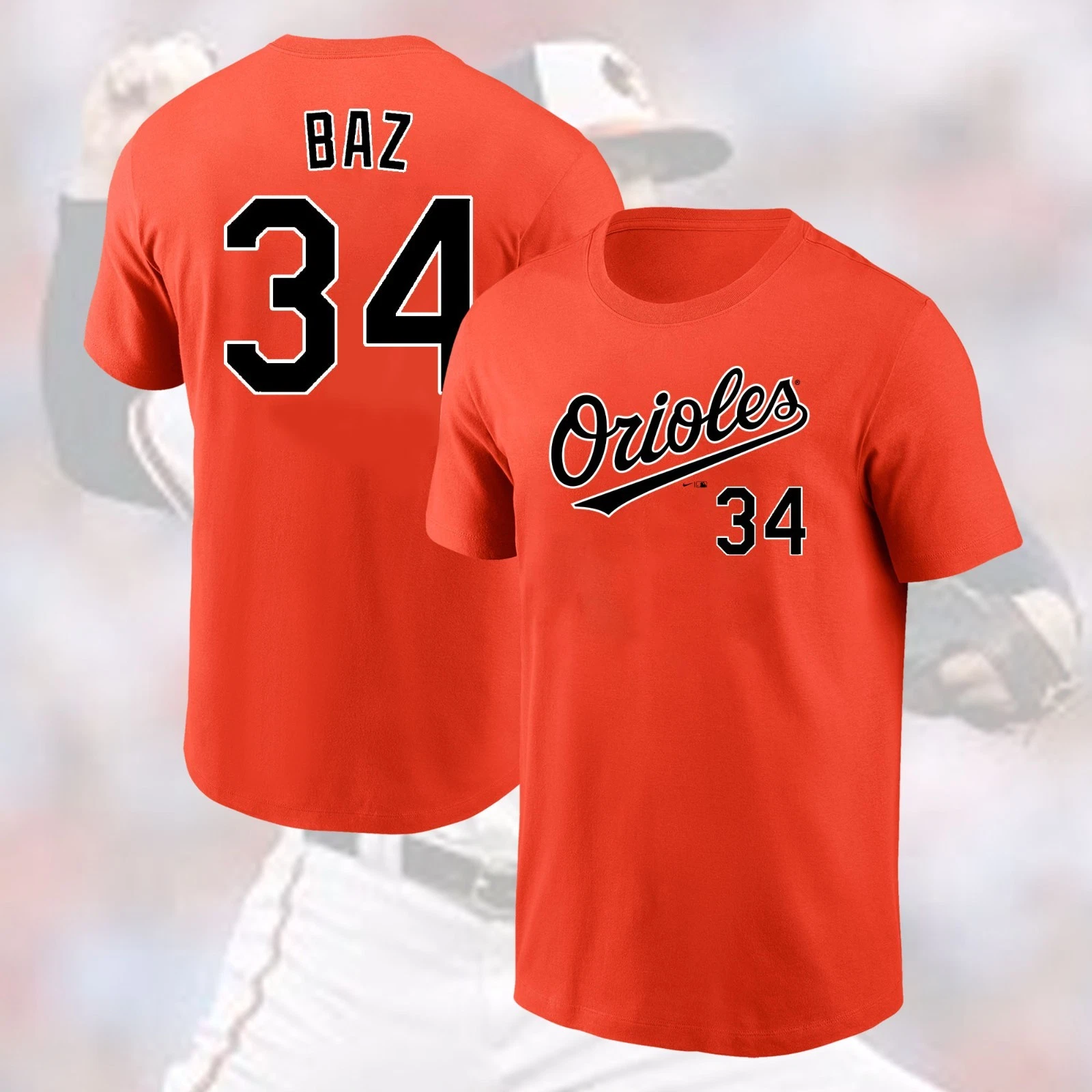Shane Baz #34 Baltimore Orioles Double Sided T-Shirt