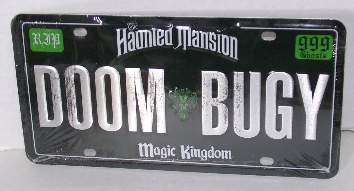 HAUNTED MANSION car LICENSE PLATE EMBOSSED METAL ORIG DISNEY