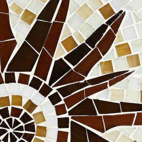 Black Outdoor Accent Tables 14" Wide Set of 2 Brown Mosaic Porch Patio - Picture 2 of 8
