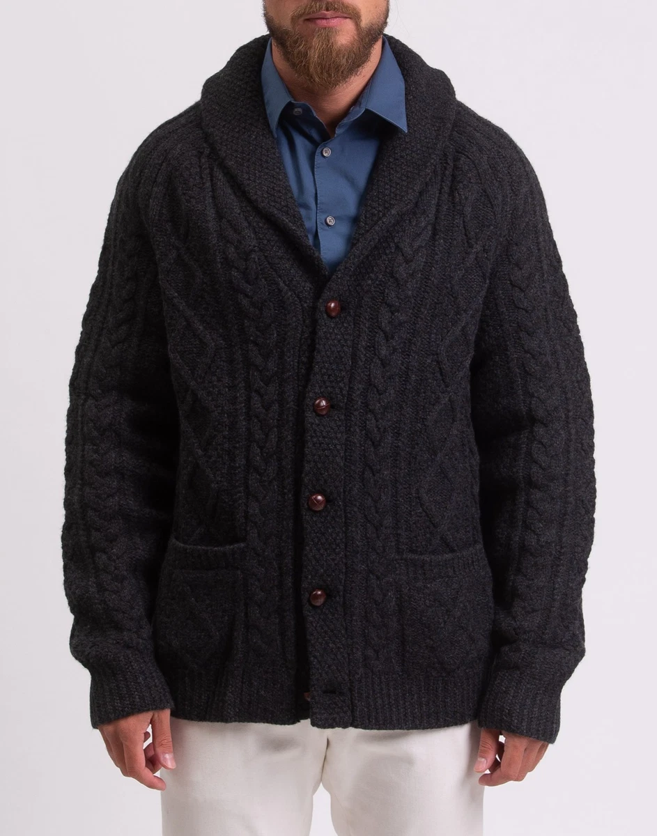 Cárdigan Polo Ralph Lauren talla L gris mezcla de cachemir y lana PVP 350 €