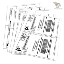 1000 Shipping Labels Perforated 8.5x5.5 Self Adhesive 2 Per Sheet 500 Sheets