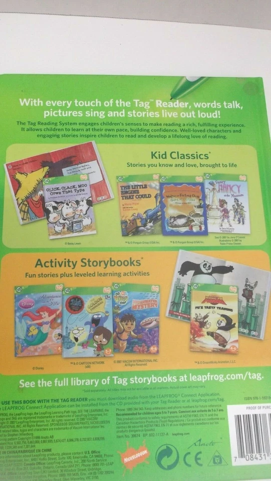 Leapfrog Tag Books SpongeBob SquarePants, The Cat in the Hat by Dr. Suess - Image 3 of 4