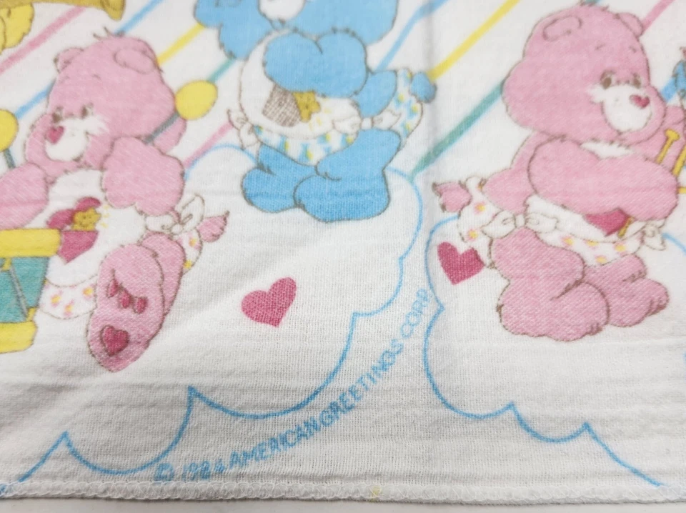 DE COLECCIÓN 1984 CARE BEARS AMERICAN GREETINGS BEBÉ MANTA RECEPTORA 28" X 34" Foto 3 de 4