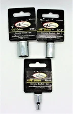 K-Tool International - 1/4" Drive 6-Point SAE S & Metric Sockets (Select Size)