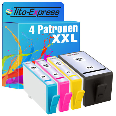 4 Patronen für HP920XL Officejet 6000 Series 6500 A Plus 7000 7500 A Wireless