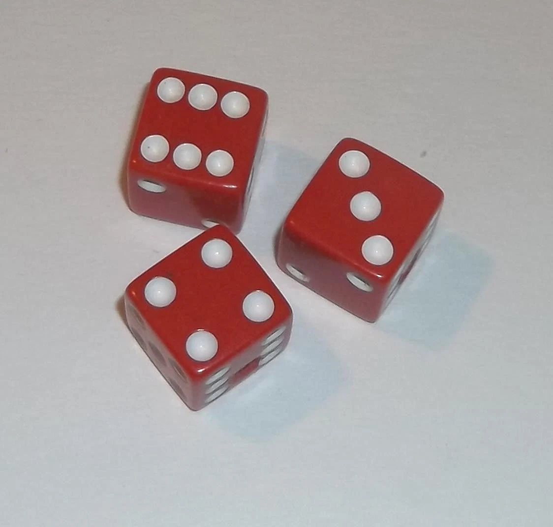 Dice Control Knobs Red 3pak Brian Setzer Gretsch Guitar diceknobs