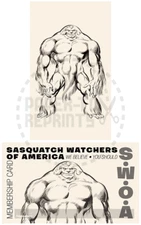 SASQUATCH WATCHERS OF AMERICA MEMBERSHIP CARD - FANTASY CARD