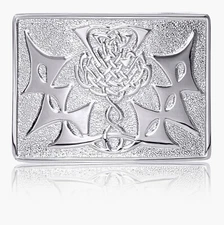 Embossed Thistle Scottish Kilt Belt Buckle