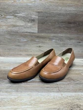 Drew Footsaver Slip On Casual Tan Leather Loafers Women's Size 6.5