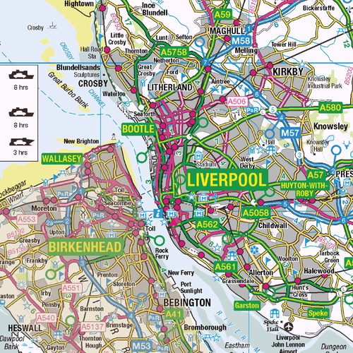 Old County Map of Lancashire, County Boundary Map of Lancashire (pre-1974) - Imagen 4 de 6