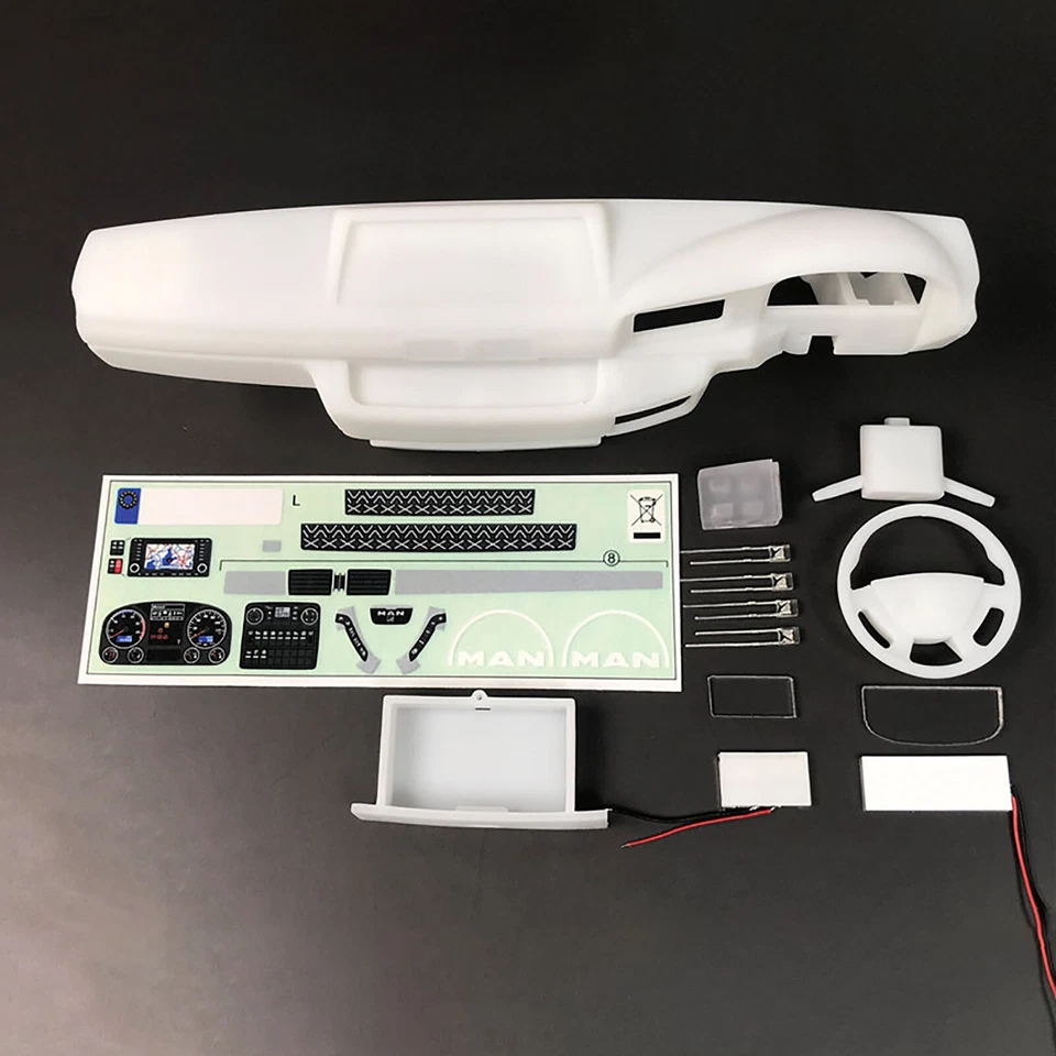 Für Tamiya 1/14 MAN TGX 56325 RC Tractor Truck Auto 3V LED Internal Center Cab - Bild 4 von 4