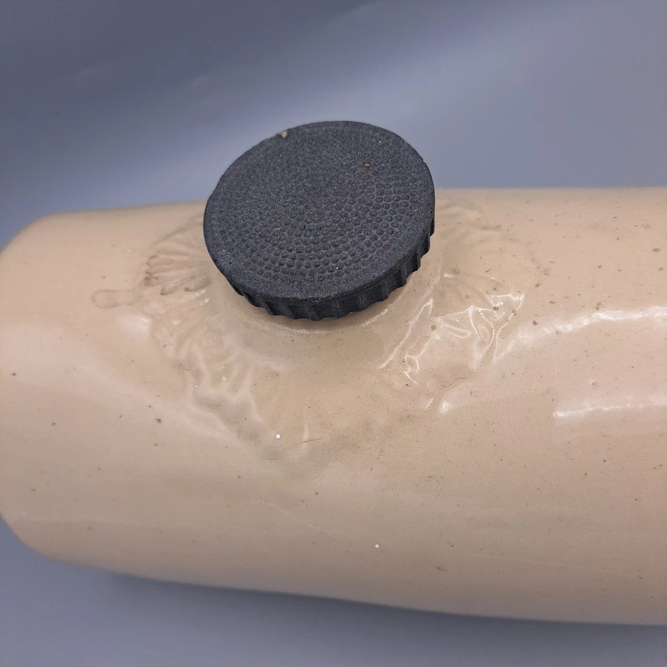 Antique Earthenware Bed Warmer Foot Warmer Original Stopper Cream Stone England - Image 3 of 4