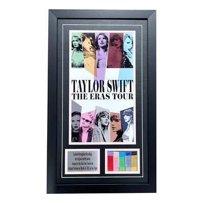 Taylor Swift Authentic Eras Tour Concert Used Confetti Framed