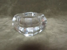 Vintage Cut Faceted Surface Crystal Glas Master Salt Cellar Victorian 19th