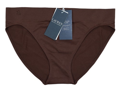 Ralph Lauren Seamless Stretch Jersey Bikini Panty Underwear, Espresso,Small - 第 3/4 張圖片