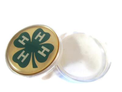 2'' challenge coin holder w/your favorite 4H 4 H CLUB logo on top
