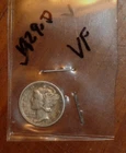 1929-D  SILVER MERCURY DIME - GRADES "VERY FINE"