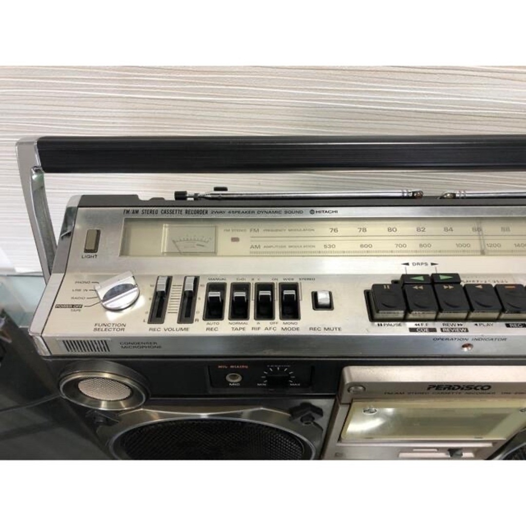 HITACHI Perdisco TRK-8180 Radio Cassette Recorder Boombox FM