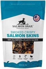 Salmon Snax Pet Dog Treats Smoked Crispy Salmon Skin All Natural Atlantic Salmon