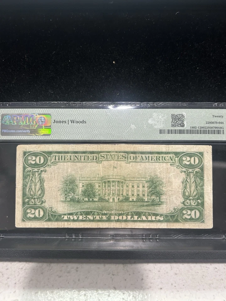 SASA 1929 Salina Kansas $20 National Bank Of America Pmg Vf20 - Image 2 of 2