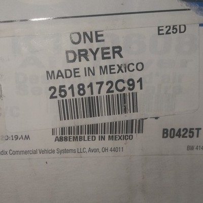 New Genuine Bendix 2518172C91 Air Dryer  W/O Filter