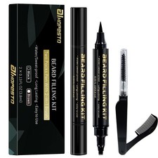 3 PCS Beard Pen Filler for Men - Black 4 Tip Natural Looking
