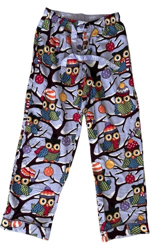 Nick & Nora Damen Pyjamahose Größe S Flanell Eule Baumwolle Lila - Bild 1 von 8