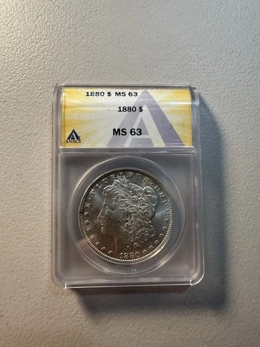 1880 Morgan Dollar Certified ANACS MS 63