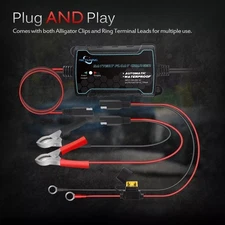 6V 12V Automatic Smart Battery Charger Maintainer 750mA Trickle Float For Tender