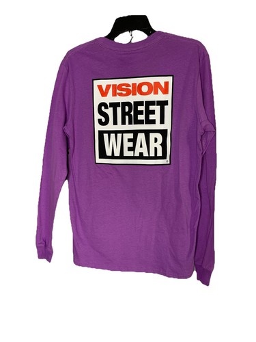 Vision Streetwear Men's Long Sleeve T Shirt Purple Size S - Picture 1 of 8