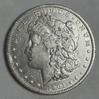 1901 O Morgan Silver Dollar, 90% US Coin, Lustrous, ~AU. FREE SHIPPING!