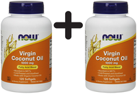 2 X Now Foods Virgin Coconut Oil, 1000Mg - 120 Softgels (137,46 Eur/Kg)