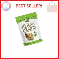 Manitoba Harvest Organic Hemp Hearts, 12oz; 10g Plant Based Protein and 12g Omeg