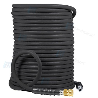 #ad 25 125ft Pressure Washer Hose 4000 PSI Non Marking Gray With Couplers 275F 3 8quot; $45.99