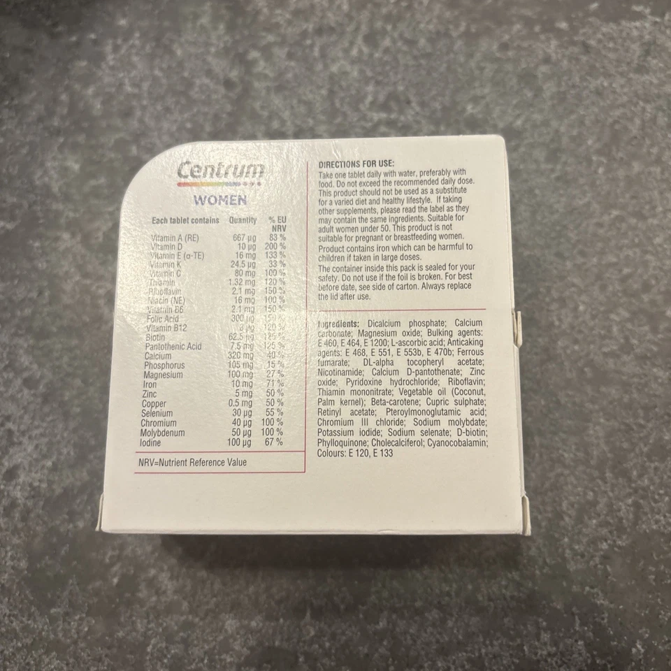 CENTRUM WOMEN multivitamin multimineral vitamins minerals for woman 60 tabs - Image 3 of 4