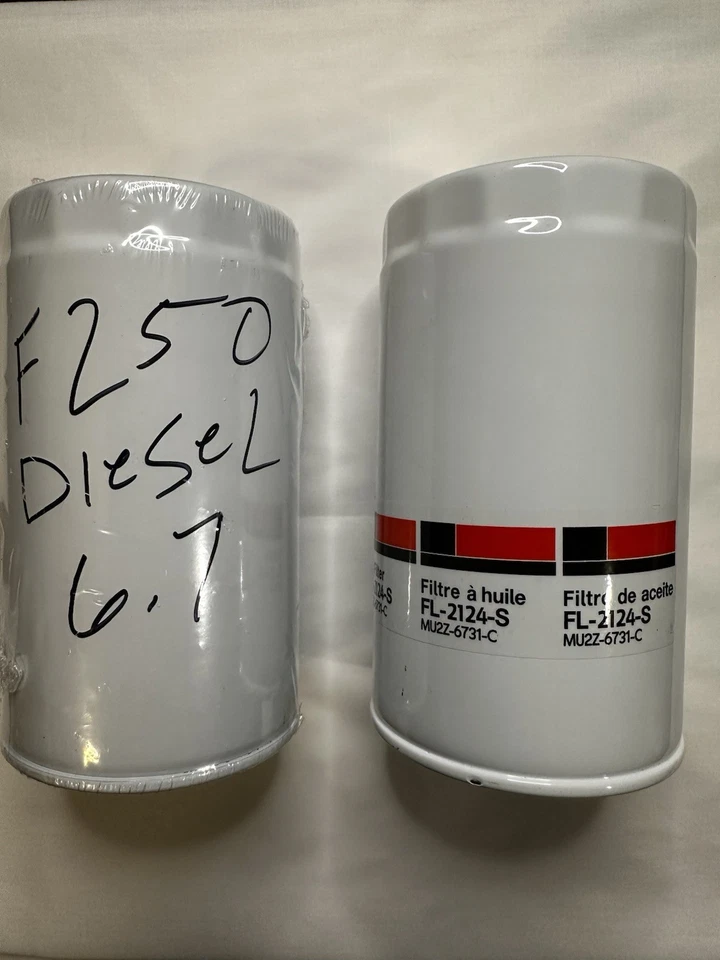 Filtro de aceite 2011-2014 Ford F250 F350 F450 F550 F650 F750 6,7 L “paquete de 2” Foto 2 de 3