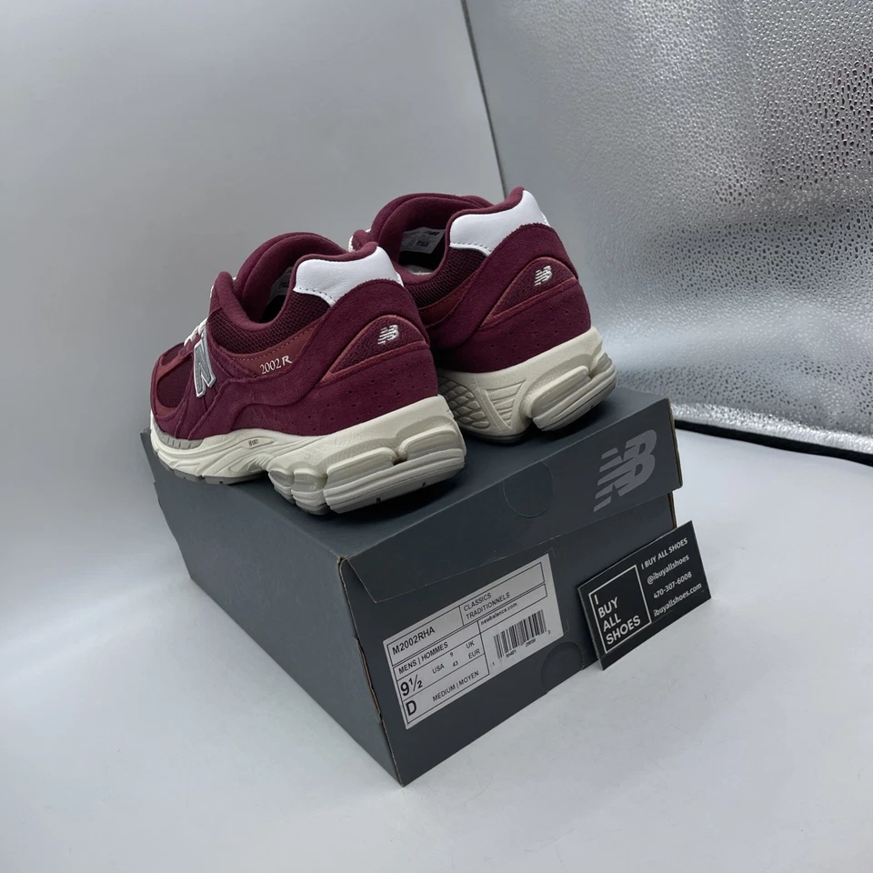 Size 9.5 - New Balance 2002R Suede Pack - Garnet Deep Earth Red (M2002RHA) - Image 4 of 4