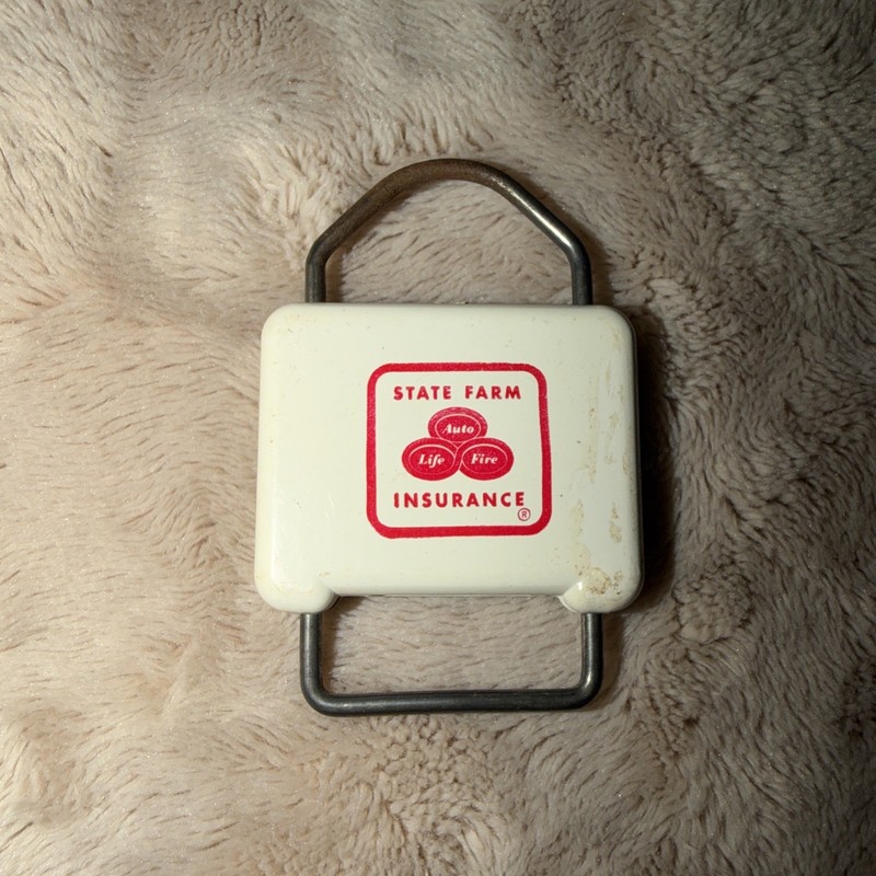 Vintage State Farm Advertising Sample Keychain Keyring Rare Collectible Key Fob