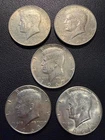 LOT X5 1965-1969 Kennedy Half Dollars 40% Percent Fine Silver Coin Collector