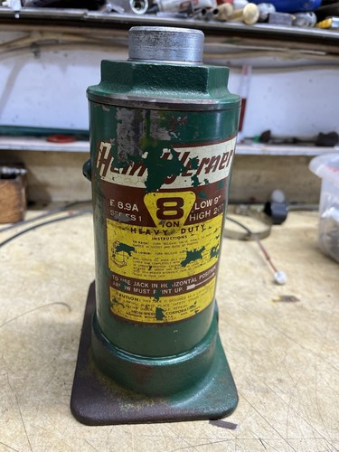 vintage HEIN WARNER Bottle Jack 8 Ton tested see 15 photos and read description