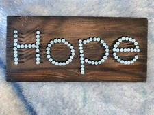 Roman Inc-HOPE Sign Made Wilth Nails-Made In Philippines- Farmhouse Style