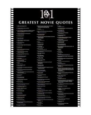 101 Greatest Movie Quotes Poster Large 24"x36" Classic Film Lines Art Print, New