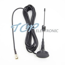 2PCS 5dbi 433MHz Antenna SMA Male Plug GSM 9.84ft Cable 3M Magnetic , Ham radio