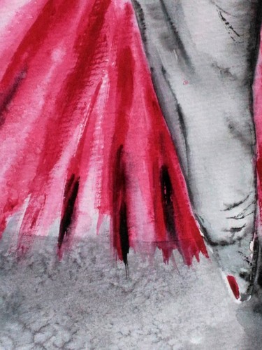 Feet Painting Ballet Original Art Dance Watercolor Foot Artwork Small Wall Art - Picture 5 of 12