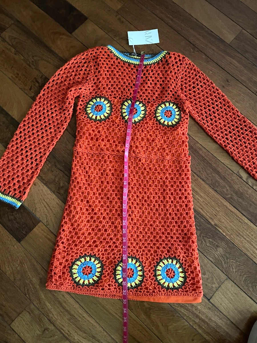 ZARA Orange Crochet Dress, Size M/Medium | eBay ZARA Orange Crochet Dress, Size M/Medium | eBay