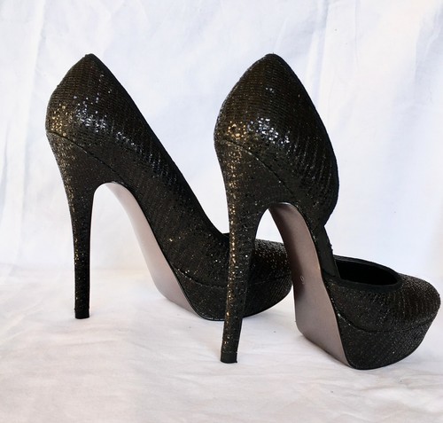 Platform Glitter Pumps 