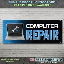 COMPUTER REPAIR Business Advertising Vinyl Banner Sign electronics repair shop