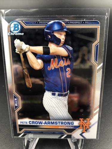 2021 Bowman Prospects Chrome Base #BCP-22 Pete Crow-Armstrong - New York Mets