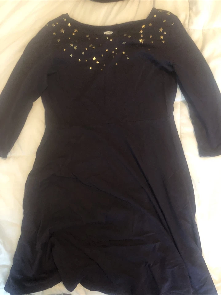 Vestido Old Navy Niñas Calce y Acampanado Manga Larga Ciruela Púrpura XL 14 Foto 2 de 4