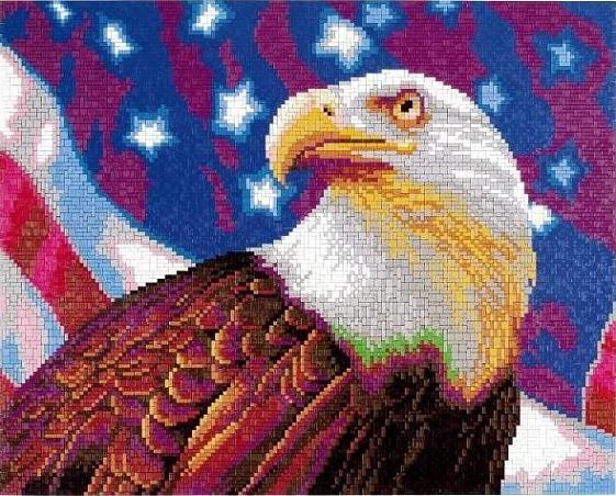 STICK IT® Mini Stecksystem Amerikanischer Adler ca. 8.300 Teile mit XXL-Steckvorlage